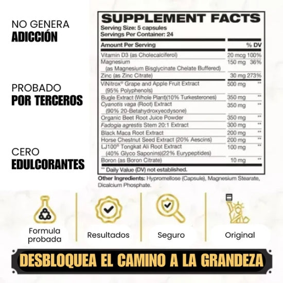 King Maker - Suplemento Testosterona 120cp